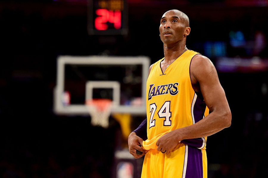 LOS ANGELES, CA - APRIL 13:  Kobe Bryant #24 of the Los Angeles Lakers reacts while taking on the Utah Jazz at Staples Center on April 13, 2016 in Los Angeles, California. NOTE TO USER: User expressly acknowledges and agrees that, by downloading and or using this photograph, User is consenting to the terms and conditions of the Getty Images License Agreement.  (Photo by Harry How/Getty Images)