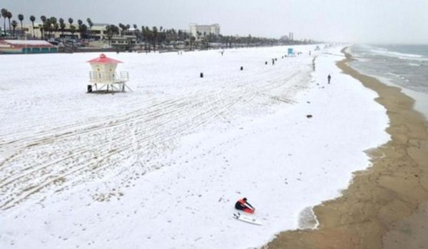 Snow On The Beach